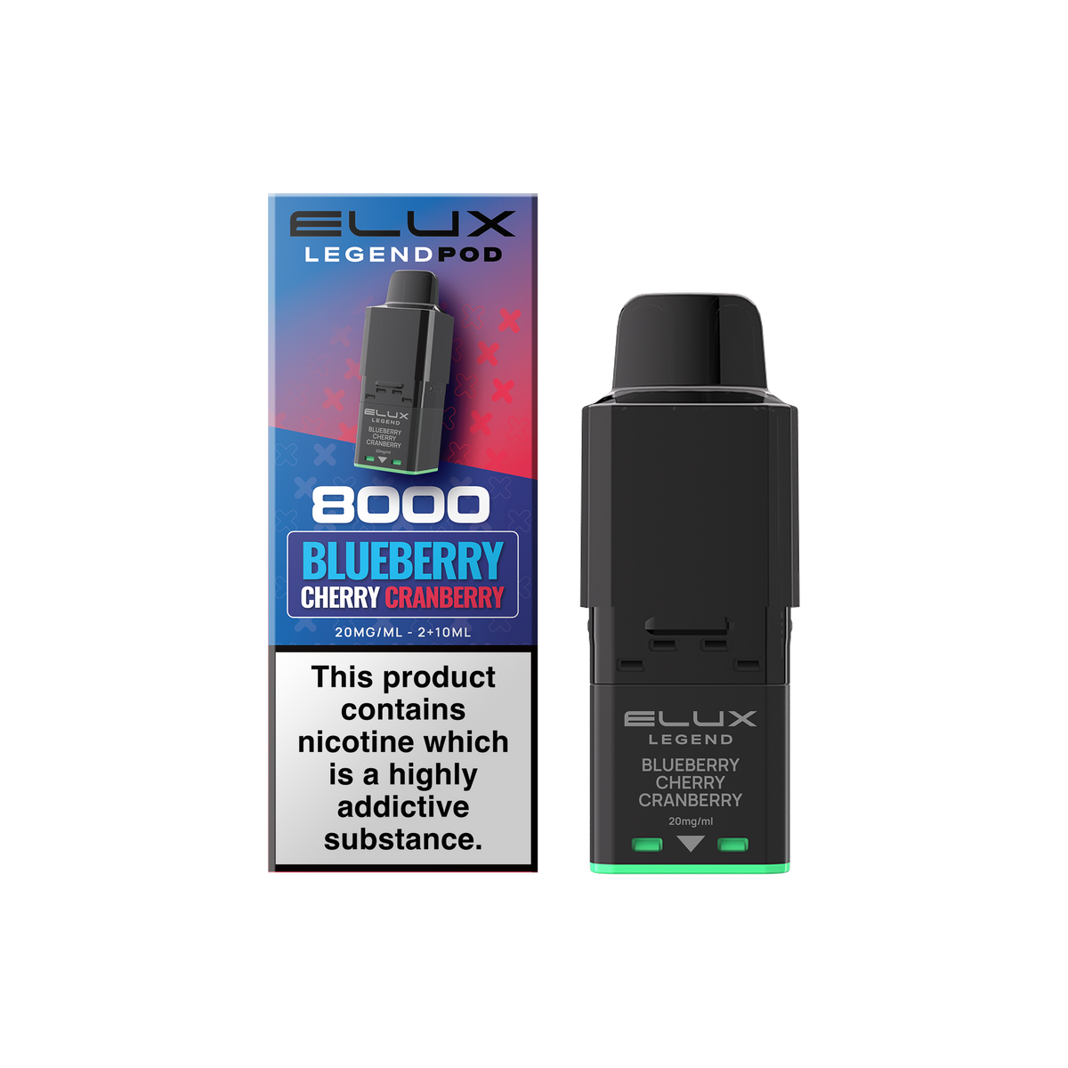 Buy Elux Legend 8000 Refill Pods Box of 5 Blueberry Cherry Cranberry