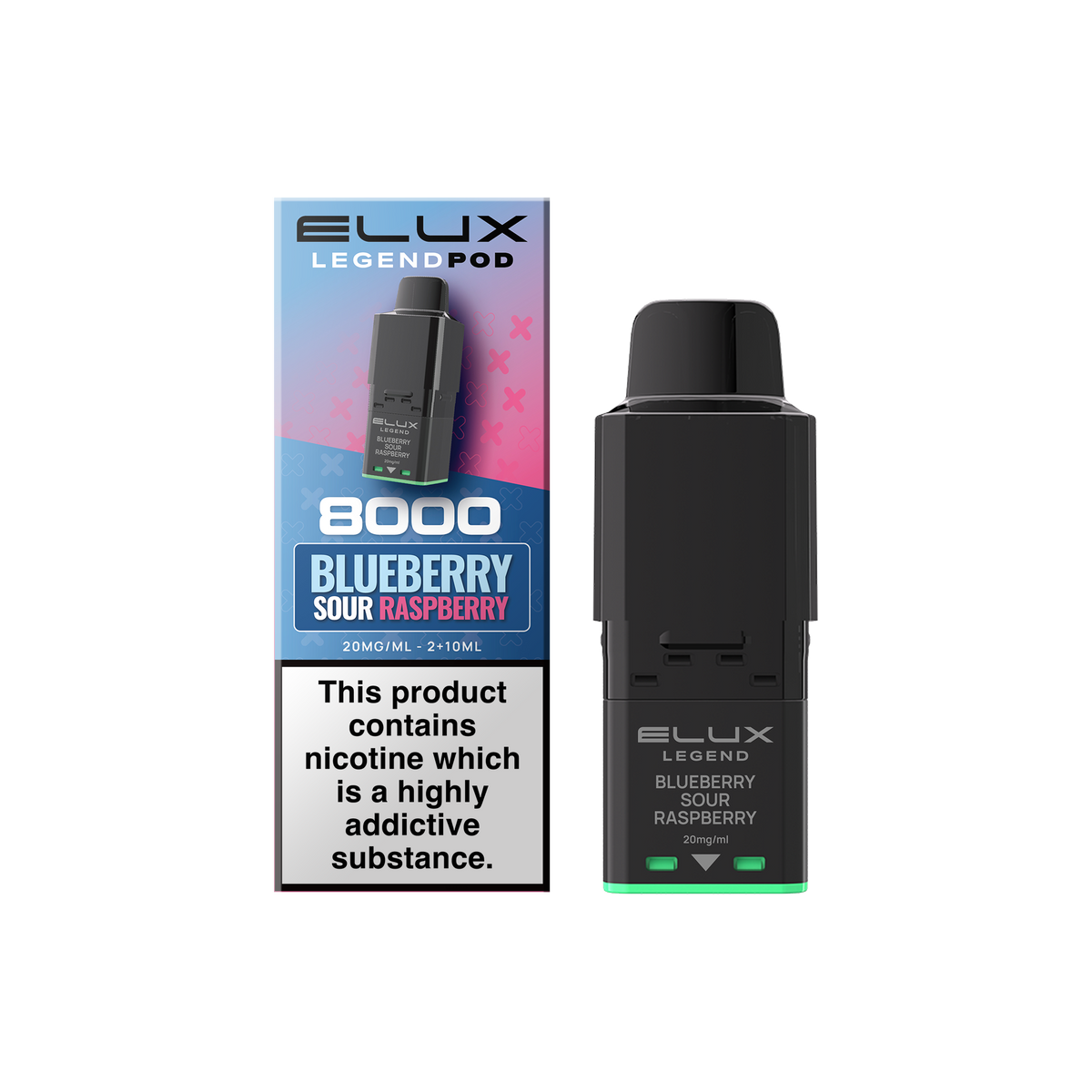 Buy Elux Legend 8000 Refill Pods Box of 5 Blue Sour Raspberry