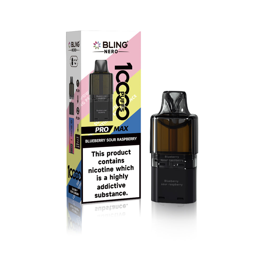 Crystal Bling Nero 10k Prefilled Pods Box of 5