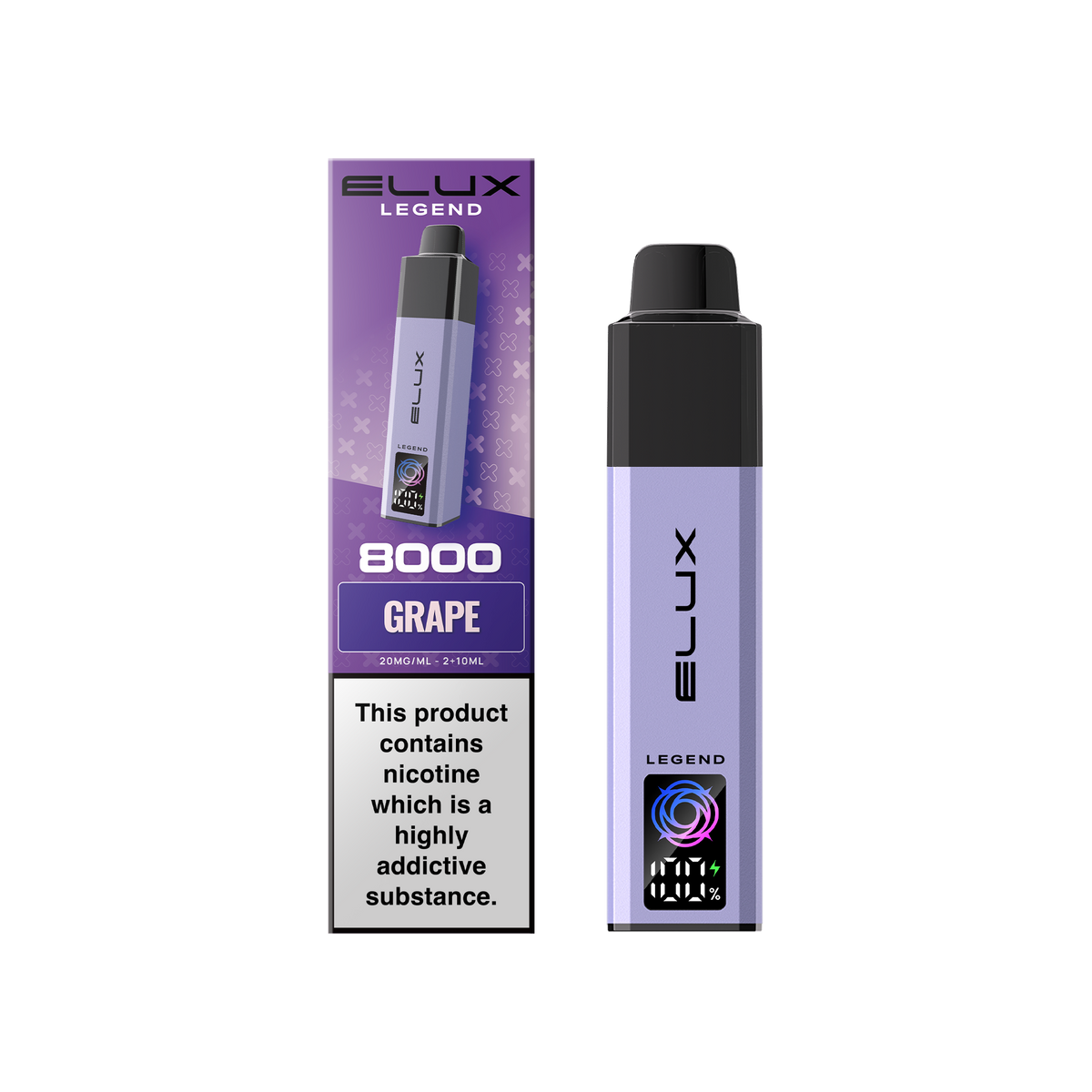 Buy Elux Legend 8000 Pod Vape Kit Box of 5 Grape