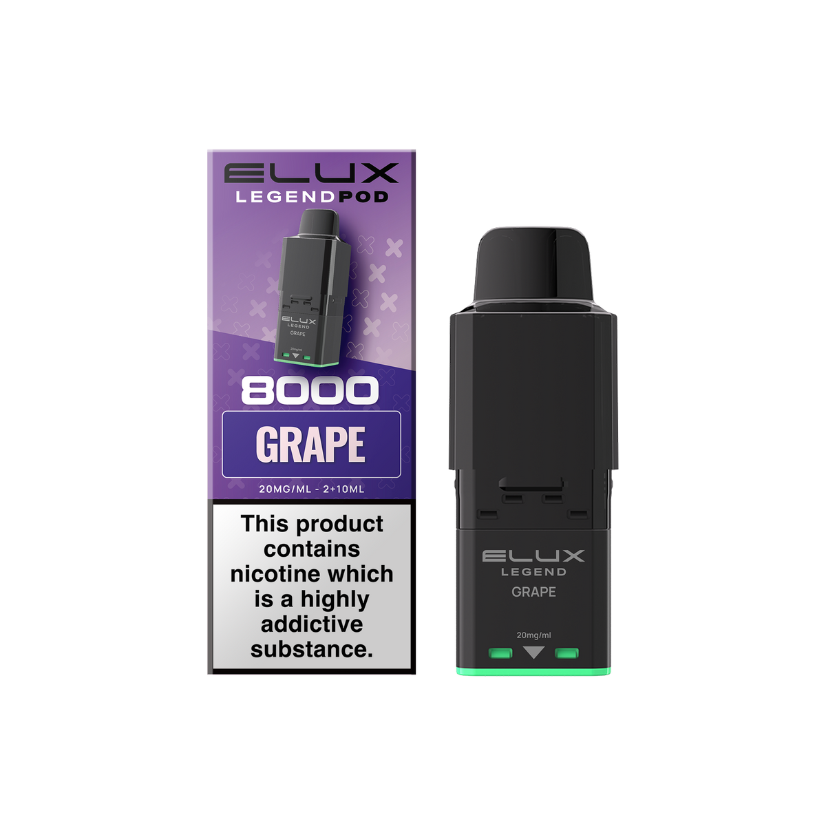 Buy Elux Legend 8000 Refill Pods Box of 5 Grape