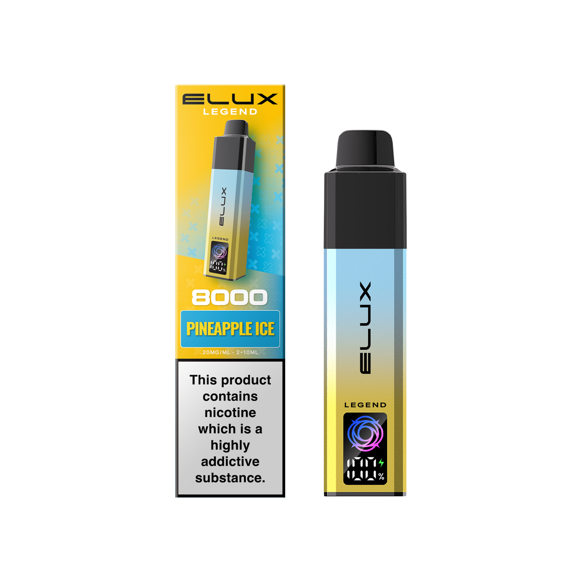 Buy Elux Legend 8000 Pod Vape Kit Box of 5 Pineapple Ice