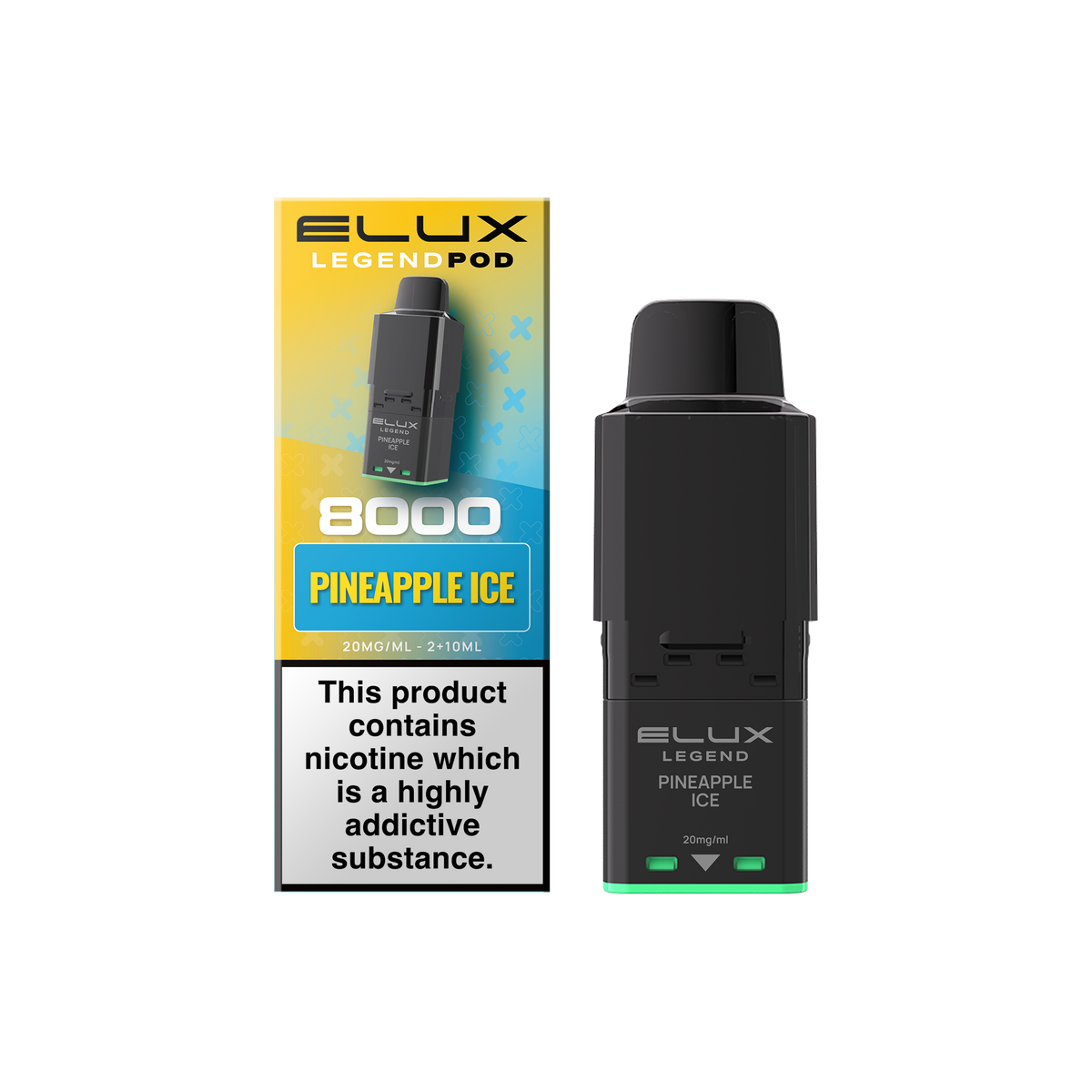 Buy Elux Legend 8000 Refill Pods Box of 5 Pineapple Ice