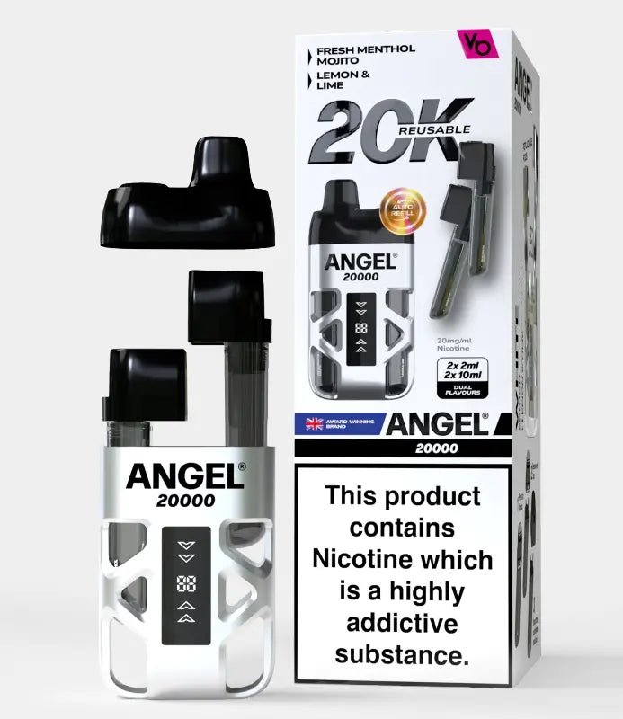 Buy Angel 20000 Prefilled Pod Vape Kit Box of 5 - White Edition