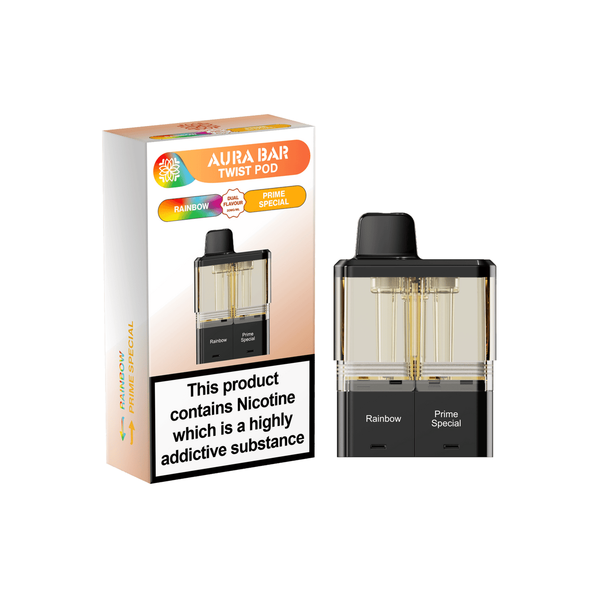 Buy Aura Bar Twist 40k Replacement Pods - Rainbow / Prime Special