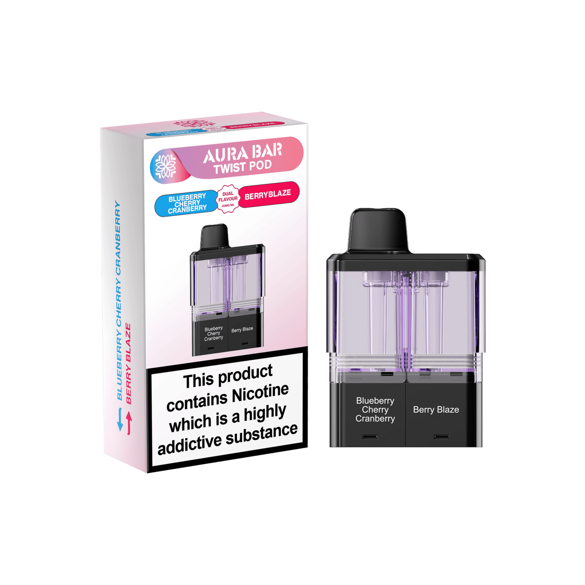 Buy Aura Bar Twist 40k Replacement Pods - Blueberry Cherry Cranberry / Berry Blaze