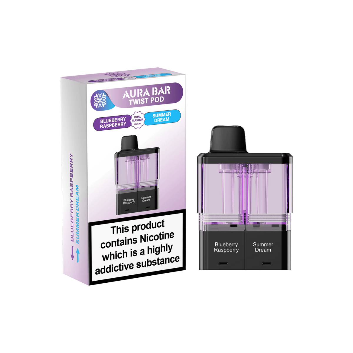 Buy Aura Bar Twist 40k Replacement Pods - Blueberry Raspberry / Summer Dream