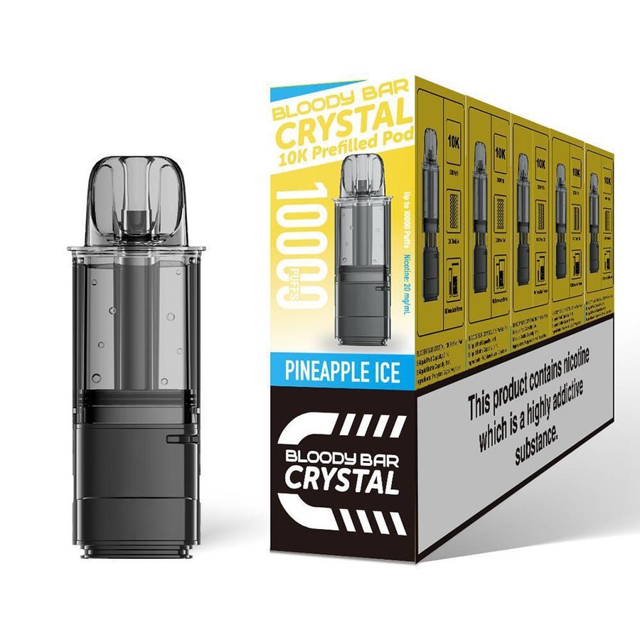 Buy Bloody Bar Crystal 10k Replacement Pods Pack of 5 - Pineapple Ice