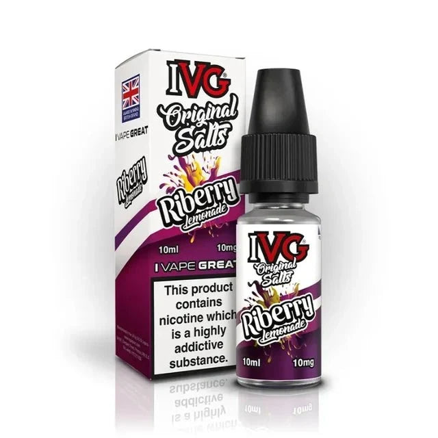bulk wholesale IVG Original Nic Salts E-liquids 10ml Box of 10 - Riberry Lemonade