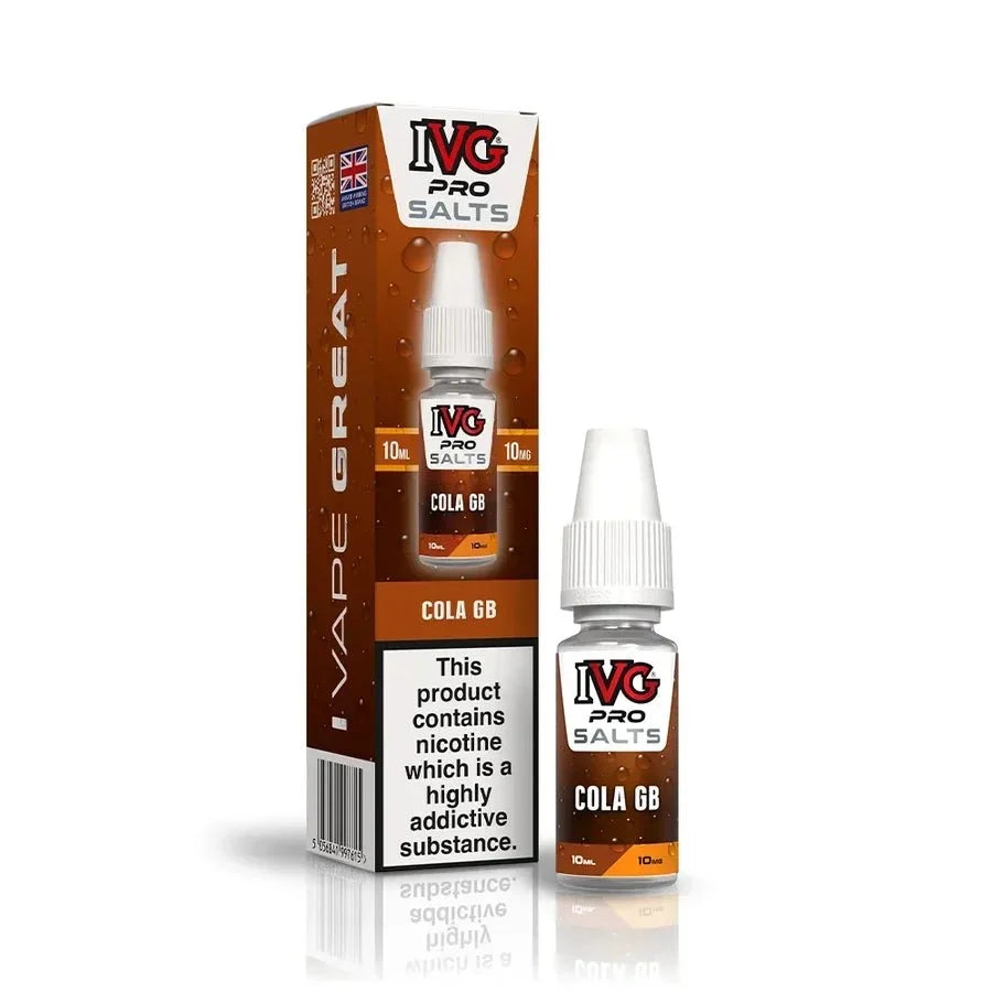 bulk wholesale IVG Pro Nic Salt 10ml E-liquids Box of 10 - Cola GB
