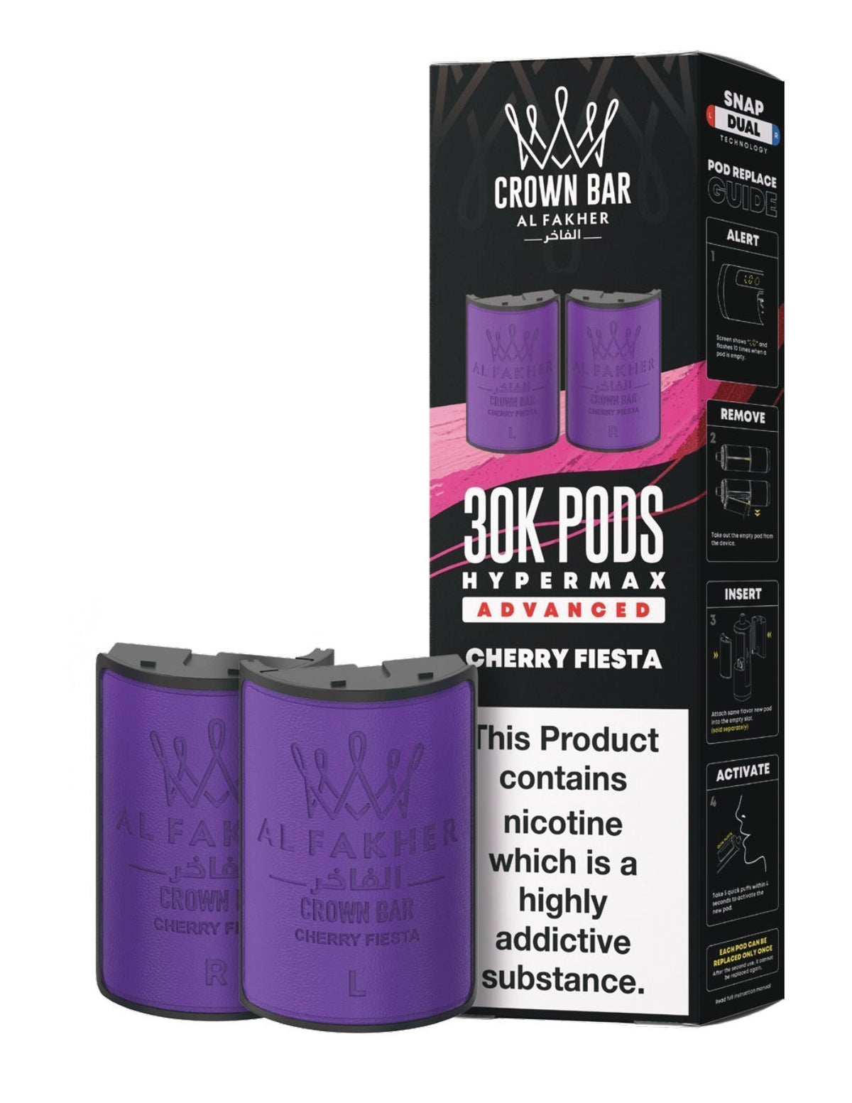 Buy Al Fakher 30k Hypermax Refill Pods Pack of 5 - Cherry Fiesta