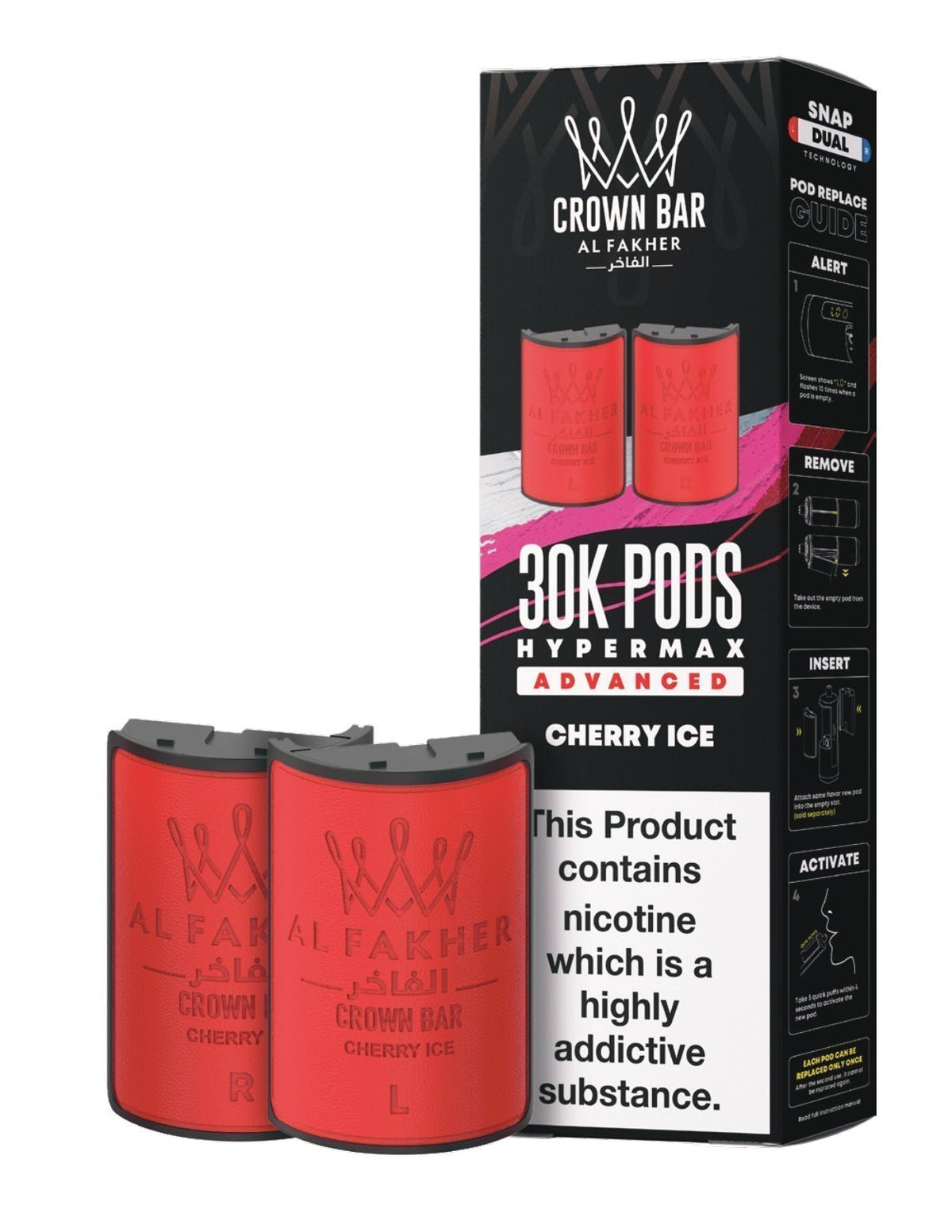 Buy Al Fakher 30k Hypermax Refill Pods Pack of 5 - Cherry Ice