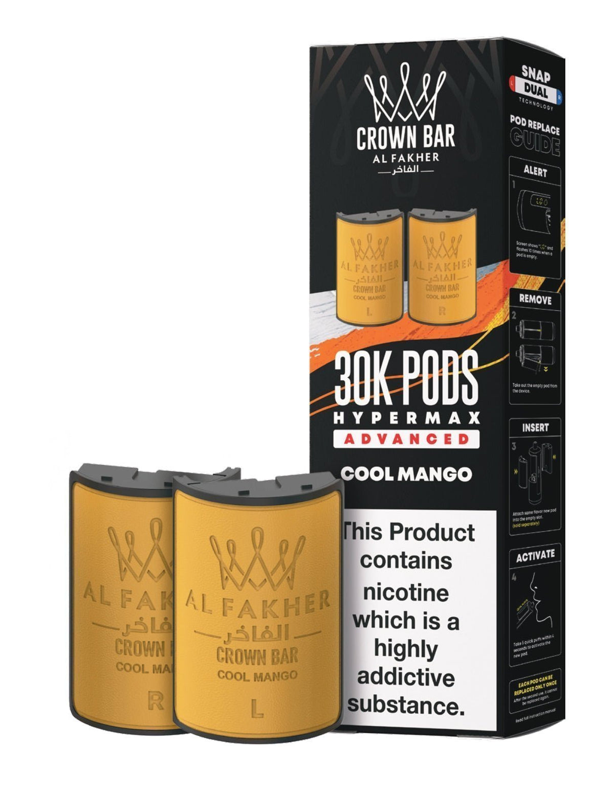 Buy Al Fakher 30k Hypermax Refill Pods Pack of 5 - Cool Mango