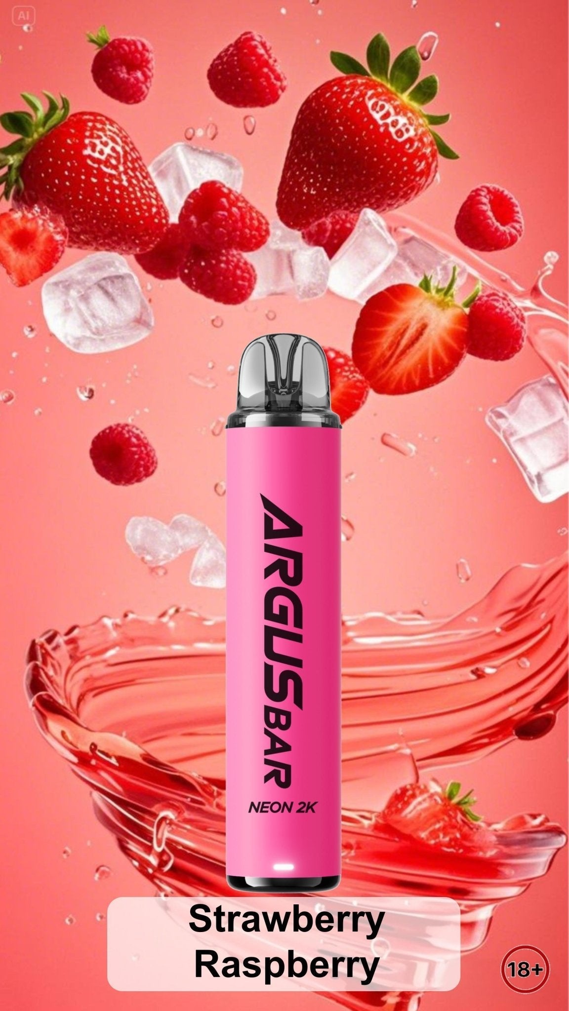 Buy Argus Bar Neon 2000 Prefilled Pod Kit Pack of 5 - Strawberry Raspberry