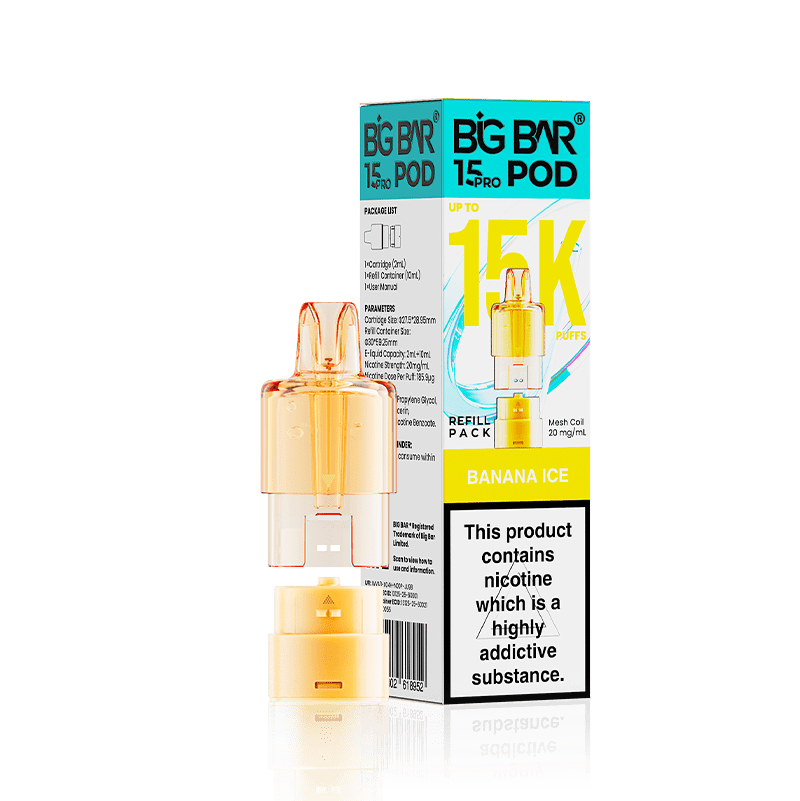 Buy Big Bar 15000 Pro Prefilled Replacement Pods - Banana Ice