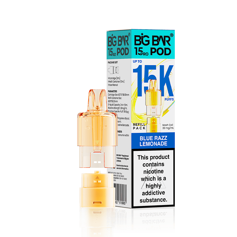 Buy Big Bar 15000 Pro Prefilled Replacement Pods - Blue Razz Lemonade