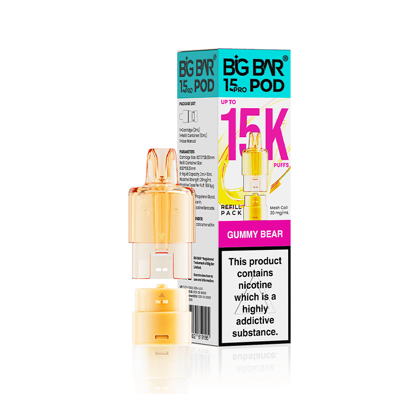 Buy Big Bar 15000 Pro Prefilled Replacement Pods - Gummy Bear