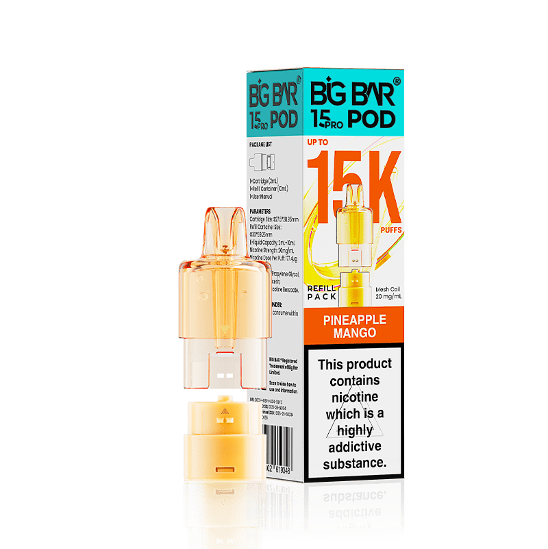 Buy Big Bar 15000 Pro Prefilled Replacement Pods - Pineapple Mango