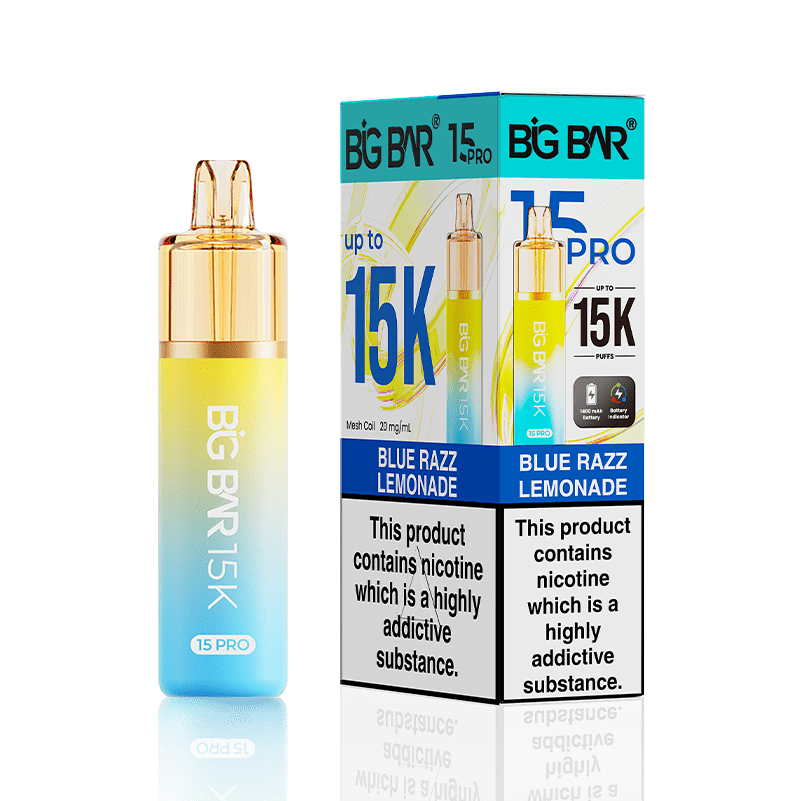 Buy Big Bar 15000 Pro Vape Kit Box of 5 - Blue Razz Lemonade