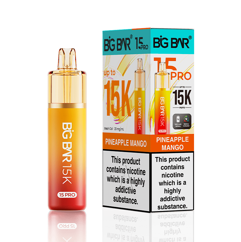 Buy Big Bar 15000 Pro Vape Kit Box of 5 - Pineapple Mango