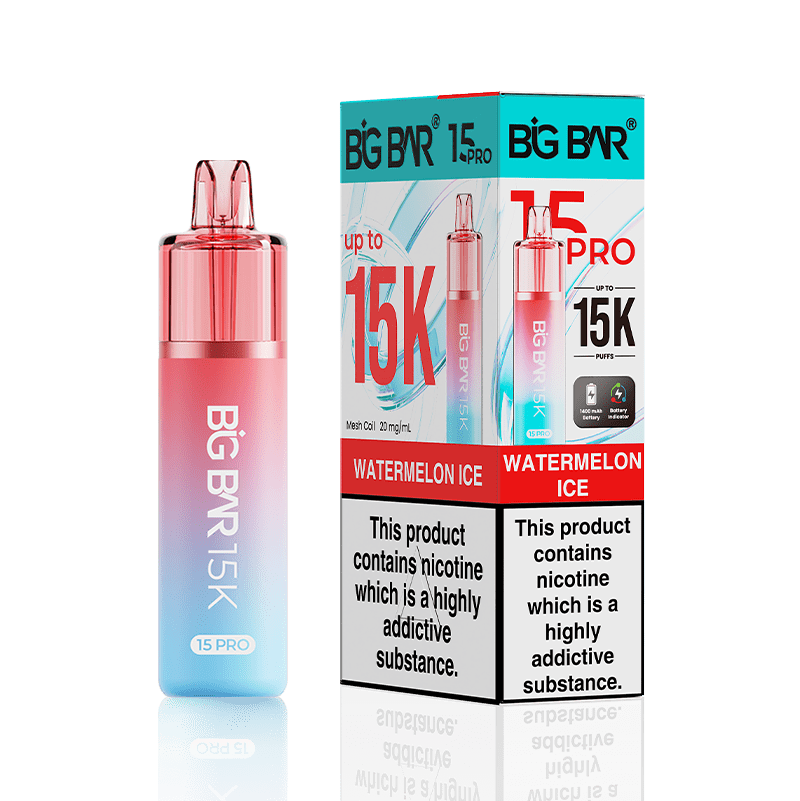 Buy Big Bar 15000 Pro Vape Kit Box of 5 - Watermelon Ice