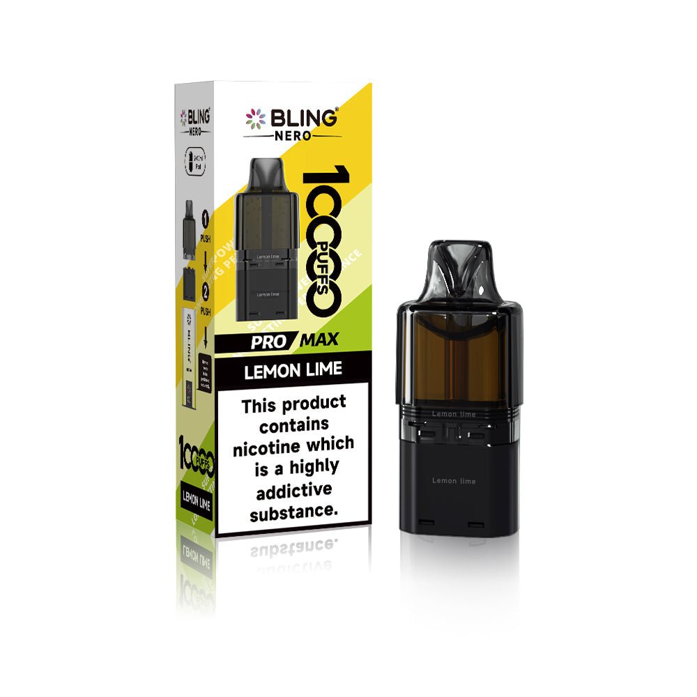 Buy Crystal Bling Nero 10k Prefilled Pods Box of 5 - Lemon Lime