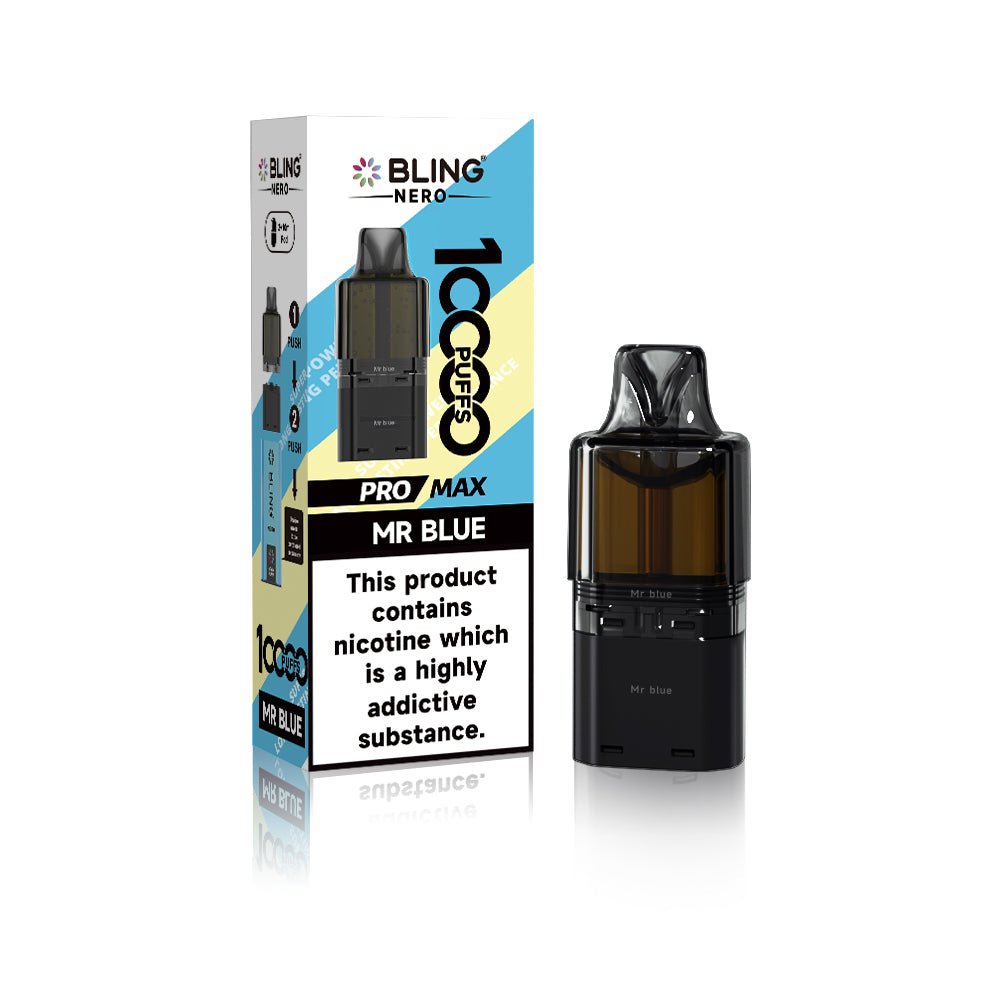 Buy Crystal Bling Nero 10k Prefilled Pods Box of 5 - Mr Blue