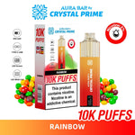 Buy Crystal Prime Aura Bar 10k Prefilled Pod Vape - Pack of 5 - Rainbow