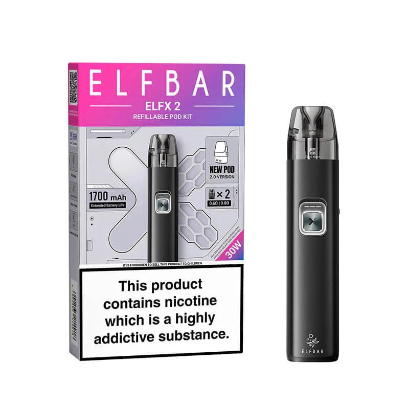 Buy Elf Bar ELFX 2 Vape Pod Kit - Matte Black