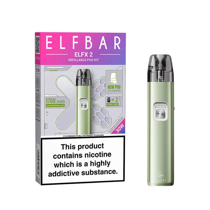 Buy Elf Bar ELFX 2 Vape Pod Kit - Mint Green
