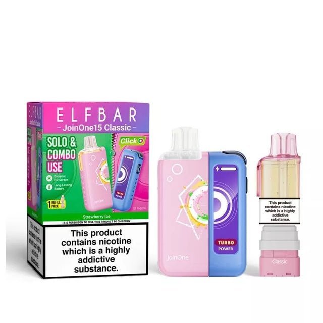 Buy Elf Bar JoinOne15 Classic Pod Vape Kit Box of 5 - Strawberry Ice