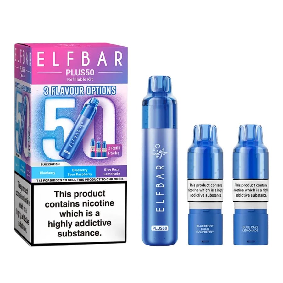 Buy Elf Bar Plus 50 Vape Kit - Blue Edition