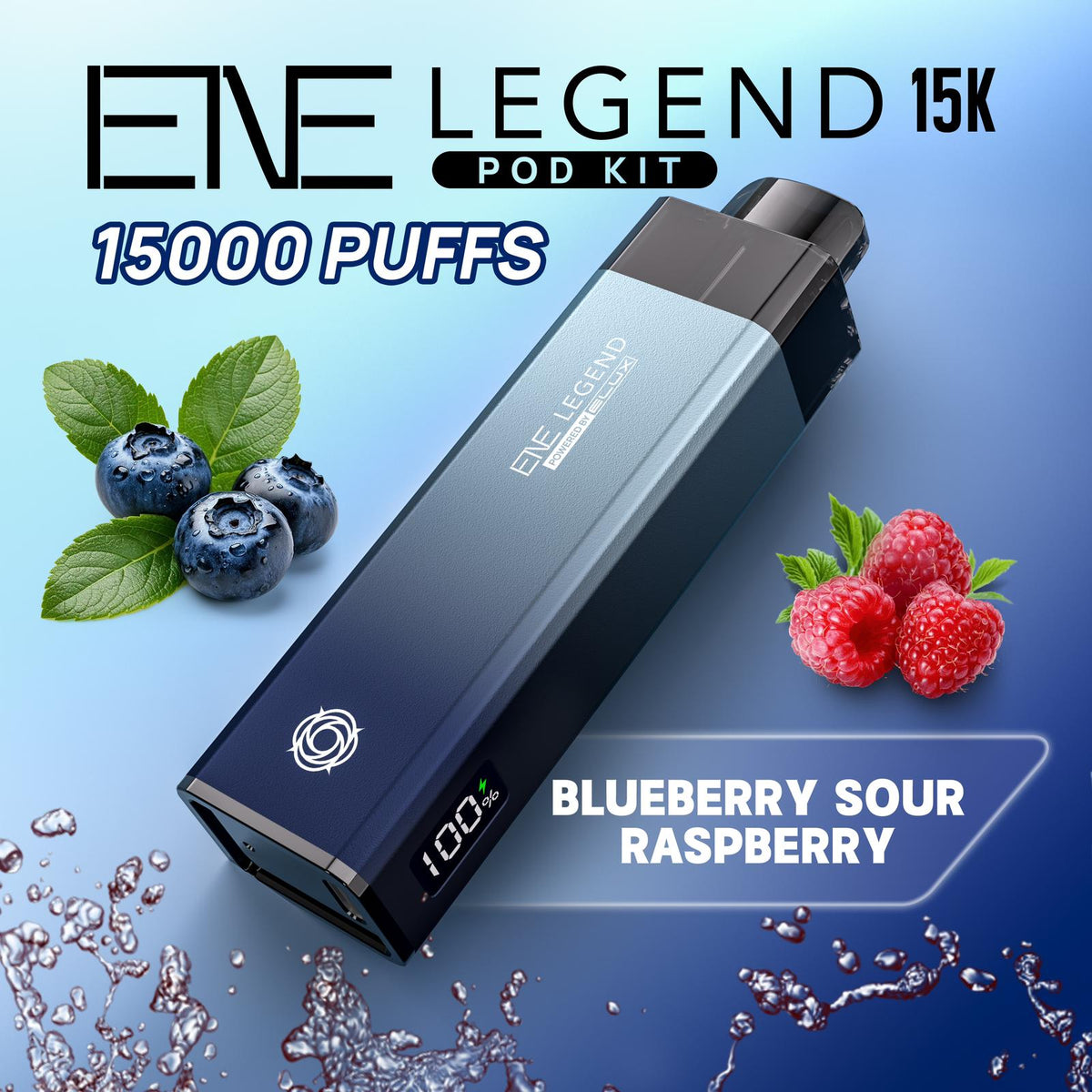 Buy Elux ENE Legend 15k Pod Vape Kit Pack of 5 - Blueberry Sour Raspberry