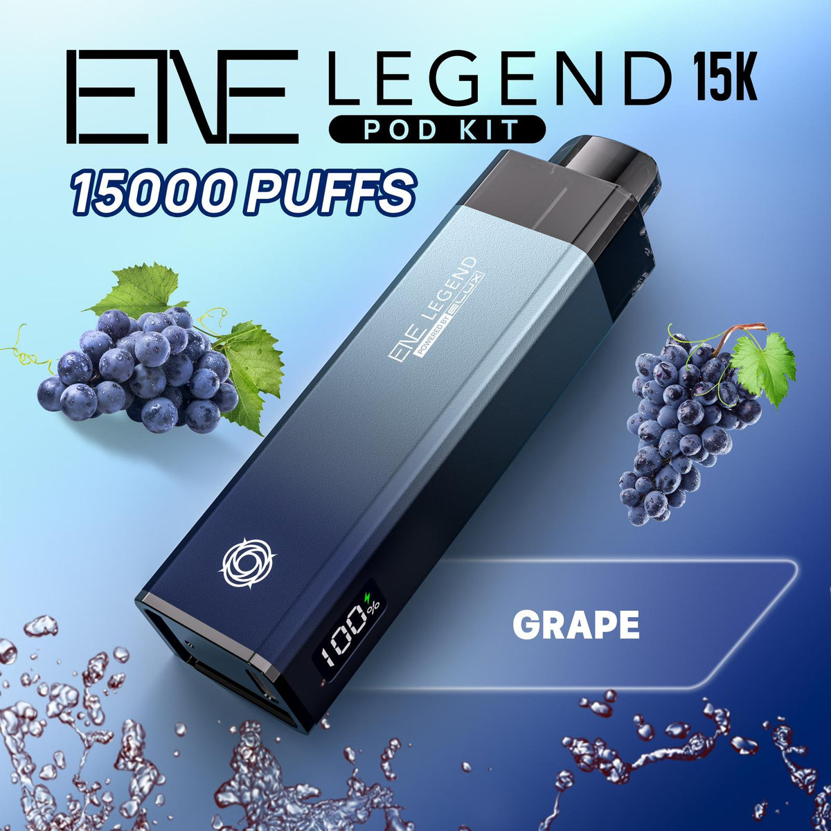 Buy Elux ENE Legend 15k Pod Vape Kit Pack of 5 - Grape