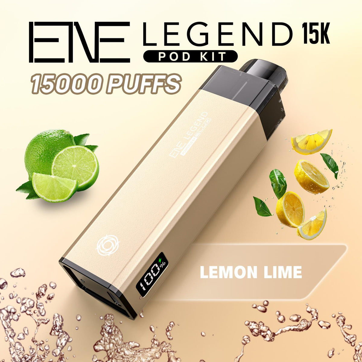 Buy Elux ENE Legend 15k Pod Vape Kit Pack of 5 - Lemon Lime
