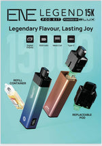 Buy Elux ENE Legend 15k Pod Vape Kit Pack of 5 - Menthol