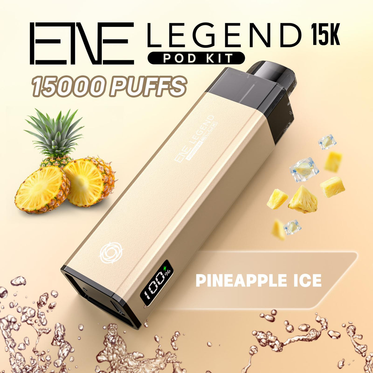 Buy Elux ENE Legend 15k Pod Vape Kit Pack of 5 - Pineapple Ice