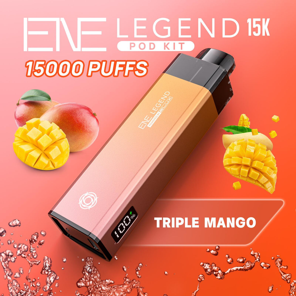 Buy Elux ENE Legend 15k Pod Vape Kit Pack of 5 - Triple Mango