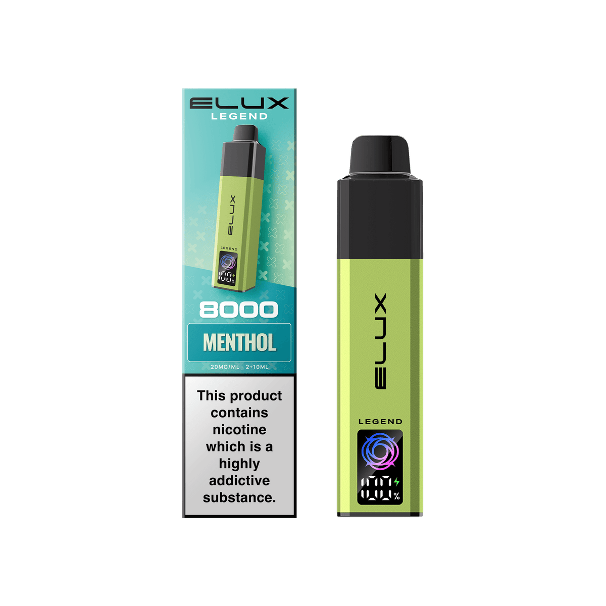 Buy Elux Legend 8000 Pod Vape Kit Box of 5 - Menthol