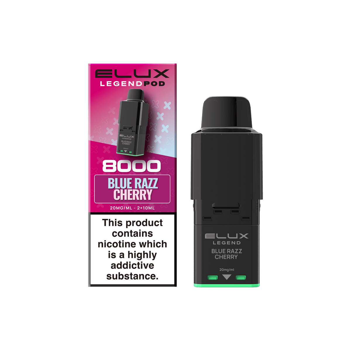 Buy Elux Legend 8000 Refill Pods Box of 5 - Blue Razz Cherry