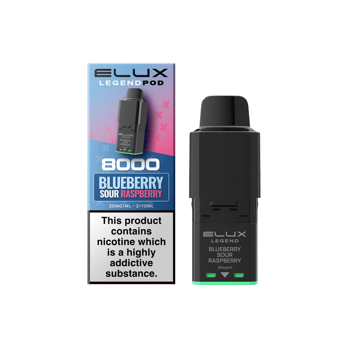 Buy Elux Legend 8000 Refill Pods Box of 5 - Blue Sour Raspberry