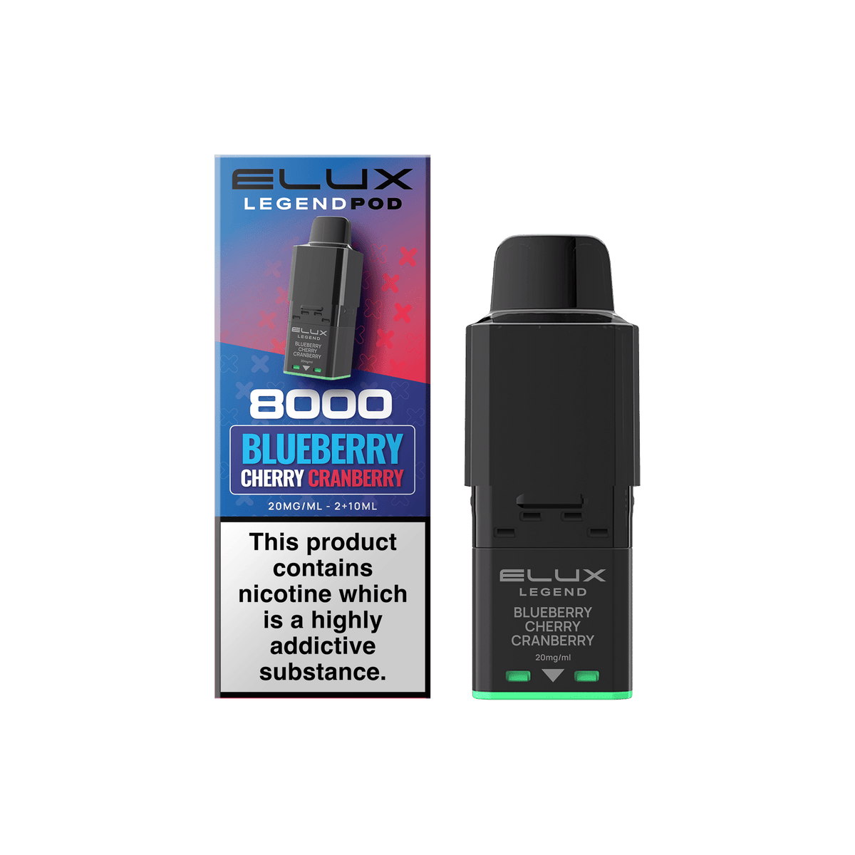 Buy Elux Legend 8000 Refill Pods Box of 5 - Blueberry Cherry Cranberry