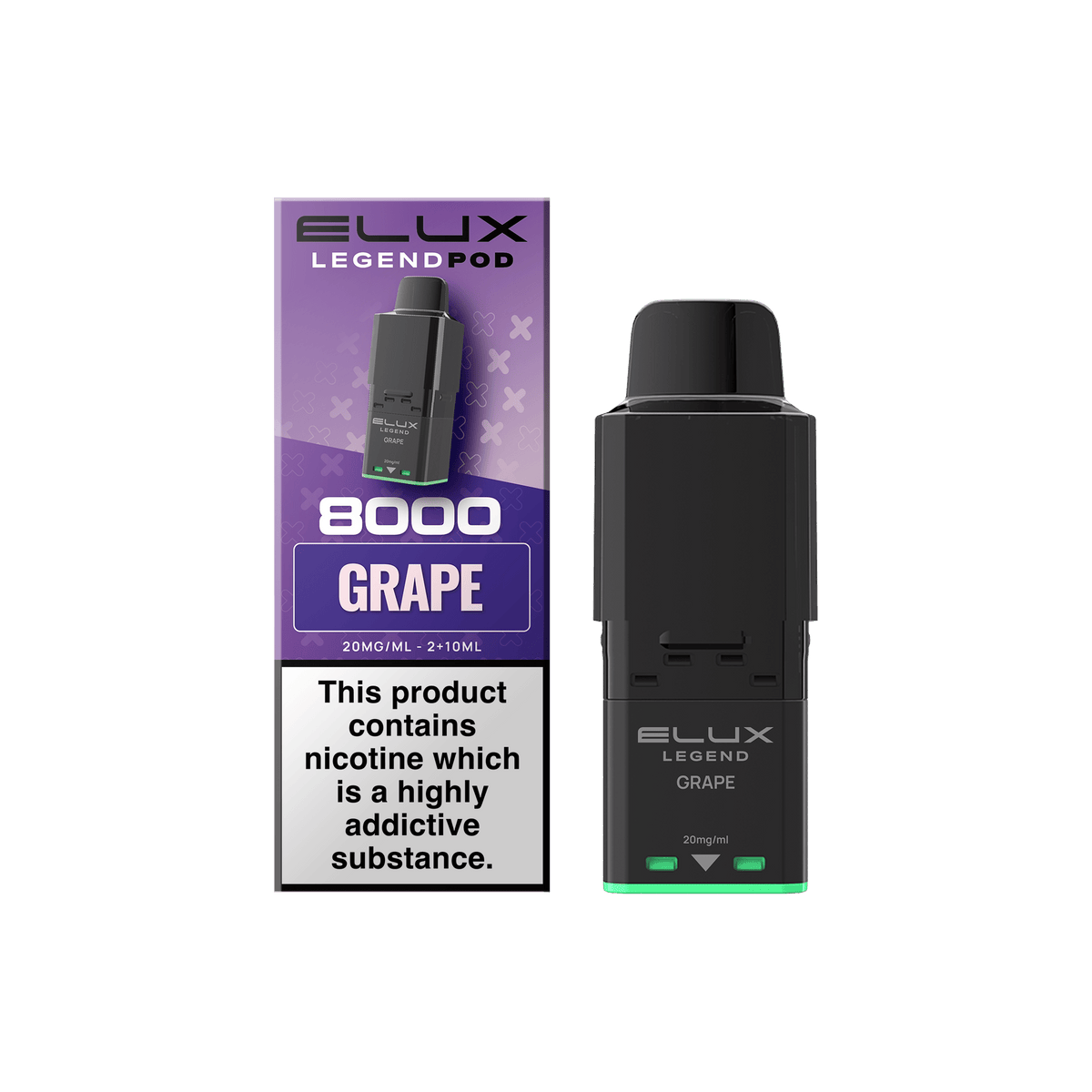 Buy Elux Legend 8000 Refill Pods Box of 5 - Grape