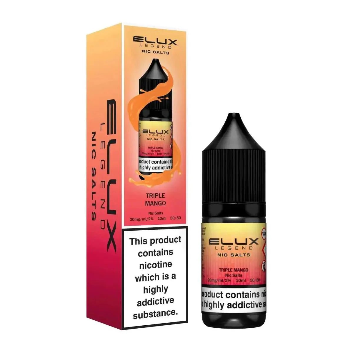 Buy Elux Legend Nic Salts 10ml E - Liquids - 5mg Box of 10 - Triple Mango