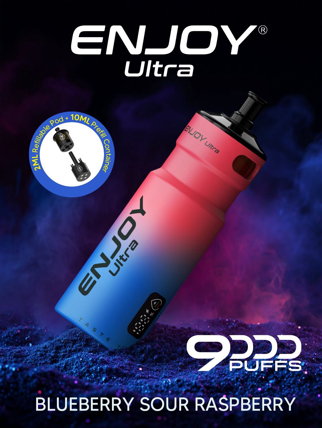 Buy Enjoy Ultra 9000 Refill Pods Pack of 5 - Blueberry Sour Rsapberry