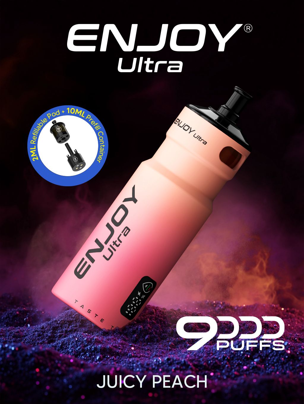 Buy Enjoy Ultra 9000 Vape Kit Box of 5 - Juicy Peach