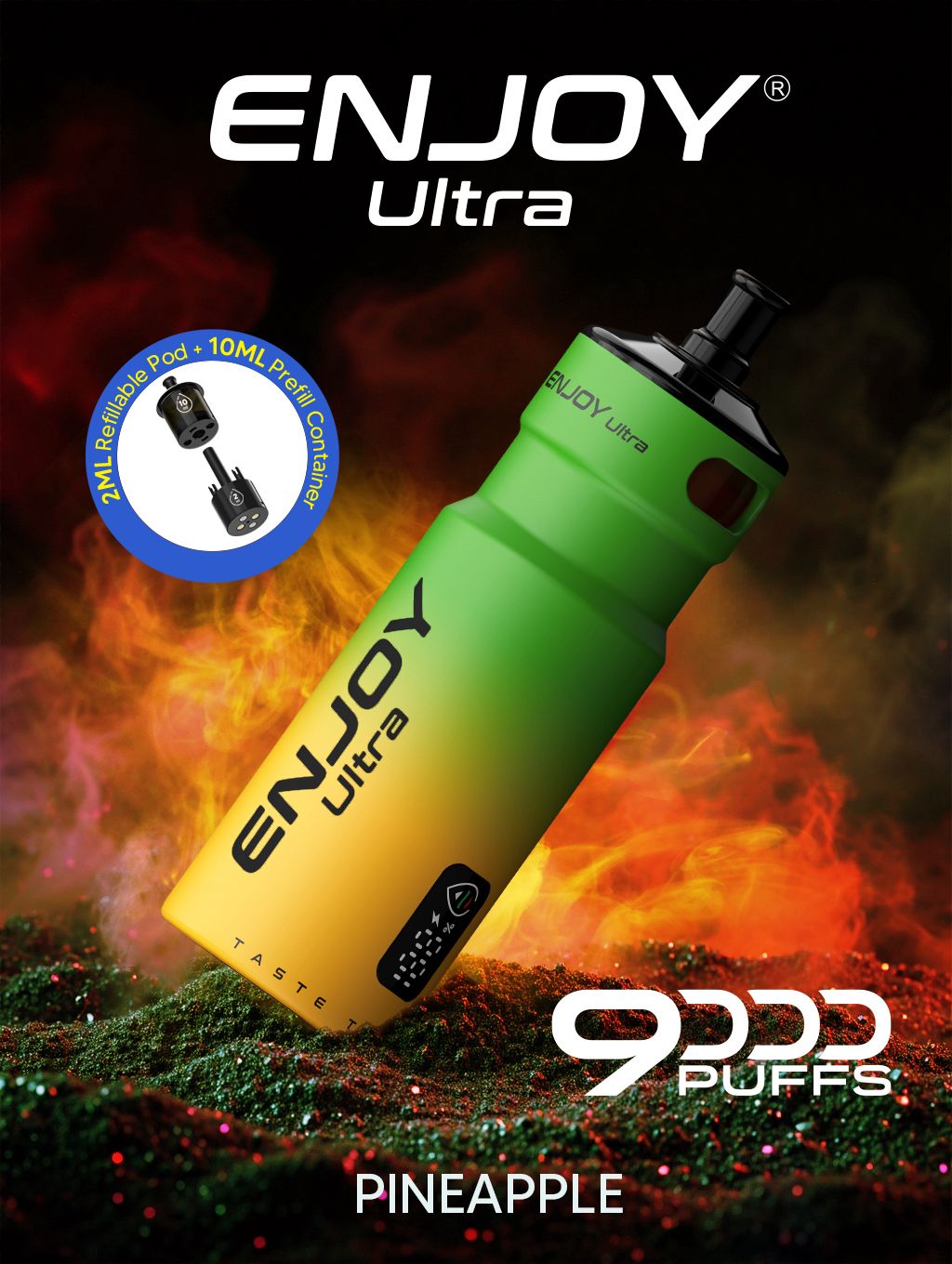 Buy Enjoy Ultra 9000 Vape Kit Box of 5 - Pineapple