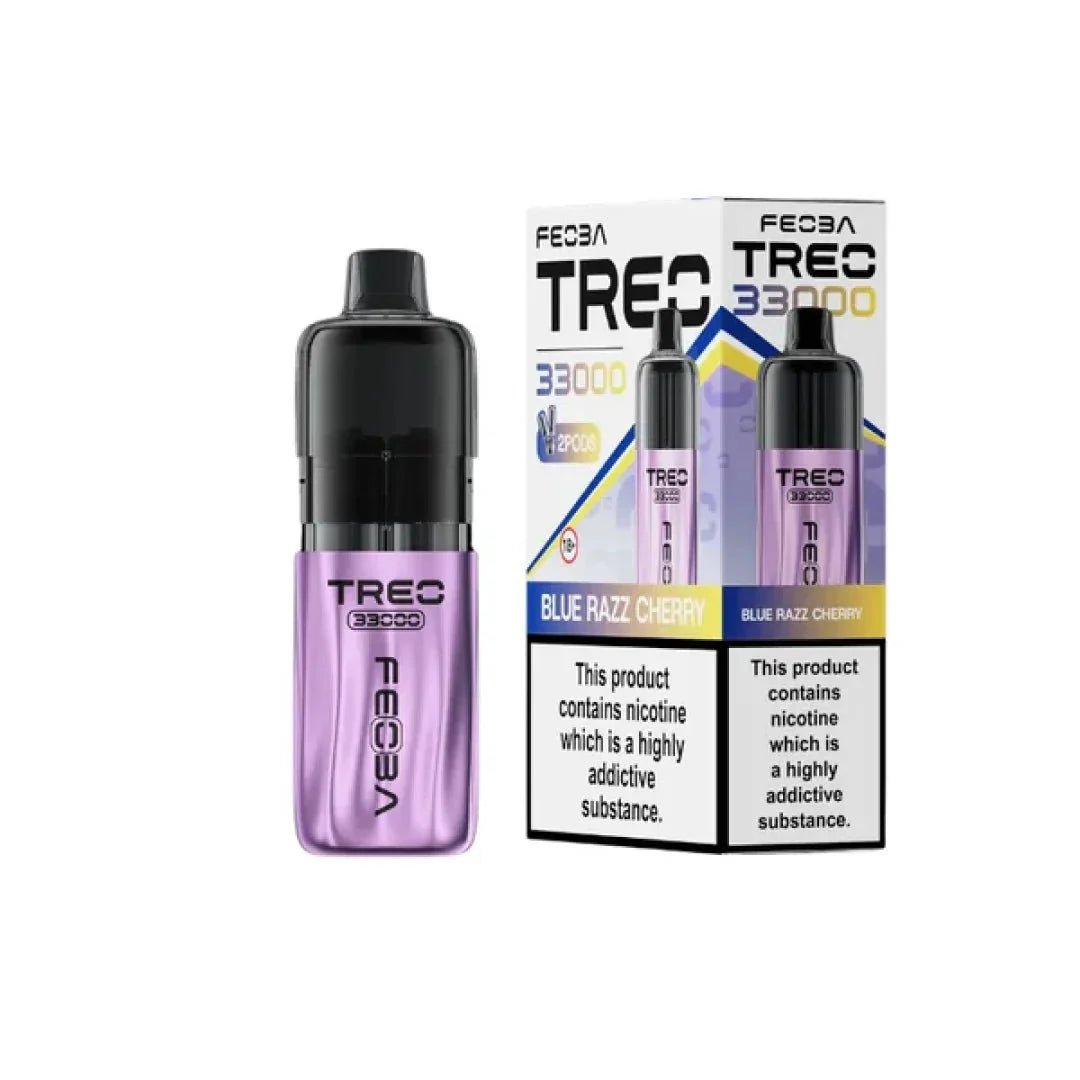 Buy Feoba Treo 33k Prefilled Pod Vape Kit Box of 5 - Blue Razz Cherry