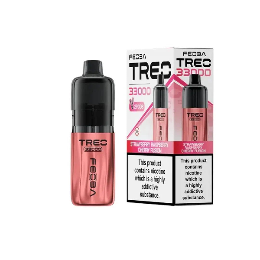 Buy Feoba Treo 33k Prefilled Pod Vape Kit Box of 5 - Strawberry Raspberry Cherry Fusion