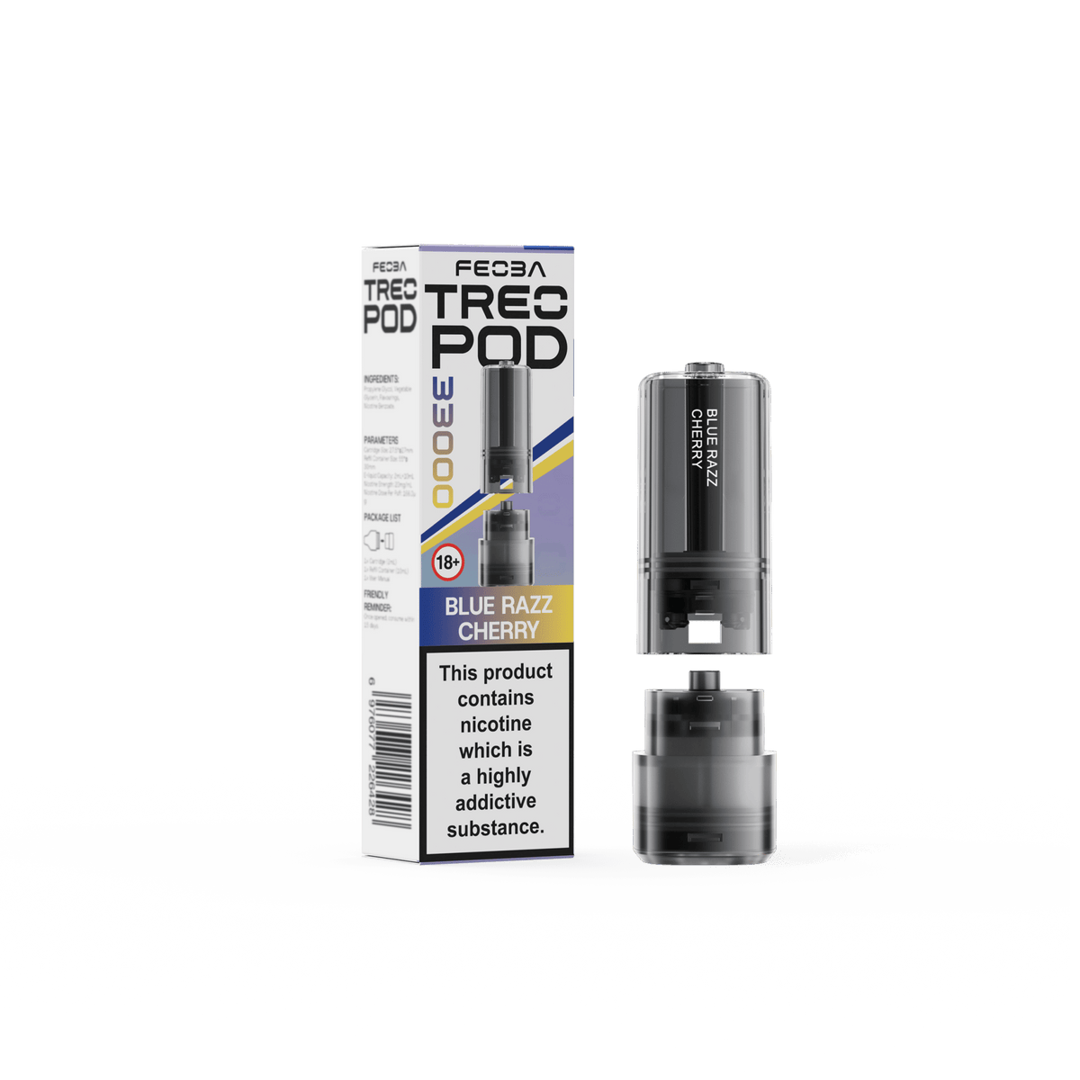 Buy Feoba Treo 33k Replacement Pods Box of 5 - Blue Razz Cherry